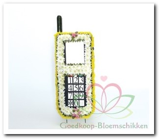 Mobiele Telefoon/ GSM steekschuimvorm B-keus Letop niet voor verse bloemen, zie omschrijving