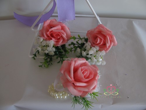Bruidsboeket SET 160 Roze-Prs 