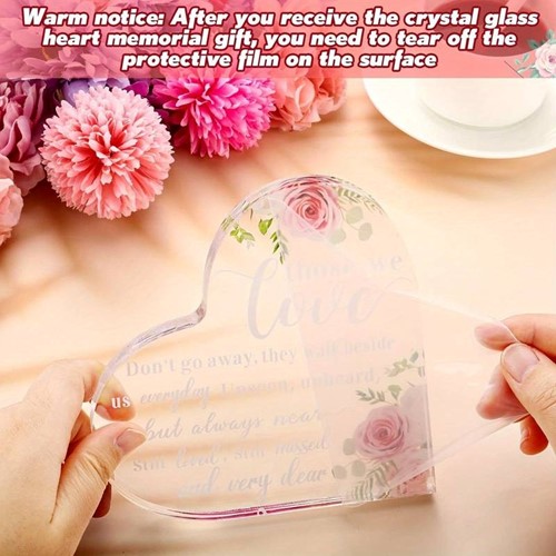 Hart van Epoxy met Bloemen Those we Love 10*1 cm Persoonlijk aandenken