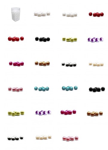 Parelspeld Parelspelden Push pin 6 mm black set 120 