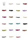 Parelspeld Parelspelden Push pin 6 mm black set 120 