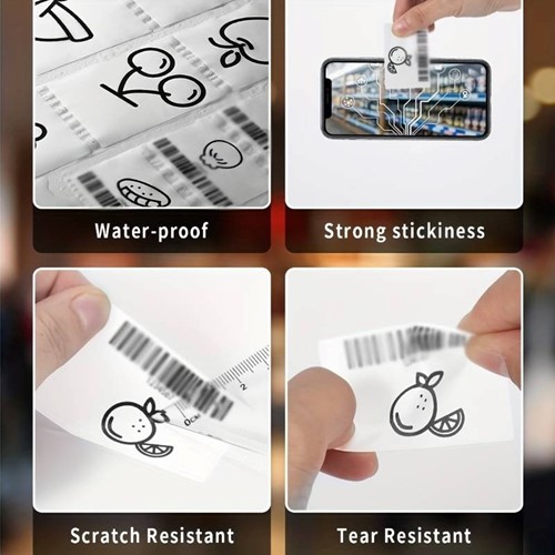 Thermische labels, WIT 51*76mm Stickers Phomemo M110. M220, M221 / rol 500 labels 