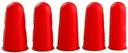 Vingerbeschermers voor lijmpistool, haarstyling, handwerken ROOD set van 5 Met grip voor meermalig gebruik