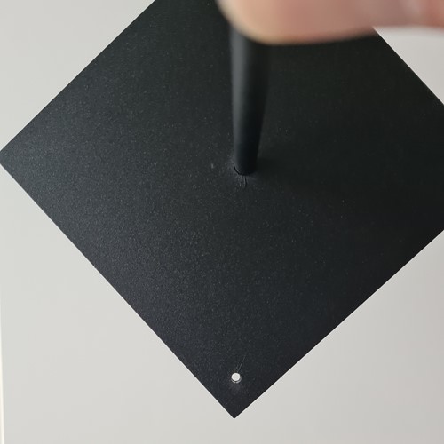 Metaalstaander / Metalen pin standaard Basic Iron Foot 12*12*12cm met klein gaatje in de voet