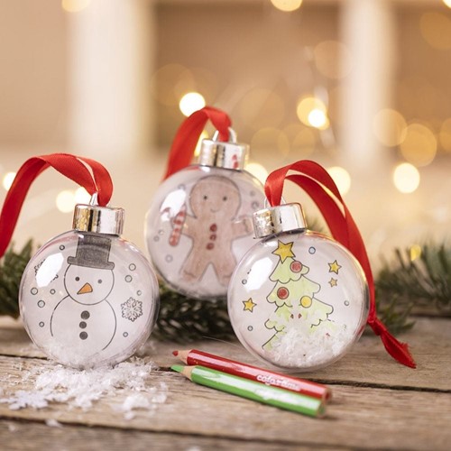 DIYkit Pakket Hobbyset Mini Hobbyset, Maak je eigen kerstbal Tekening schoencadeautje