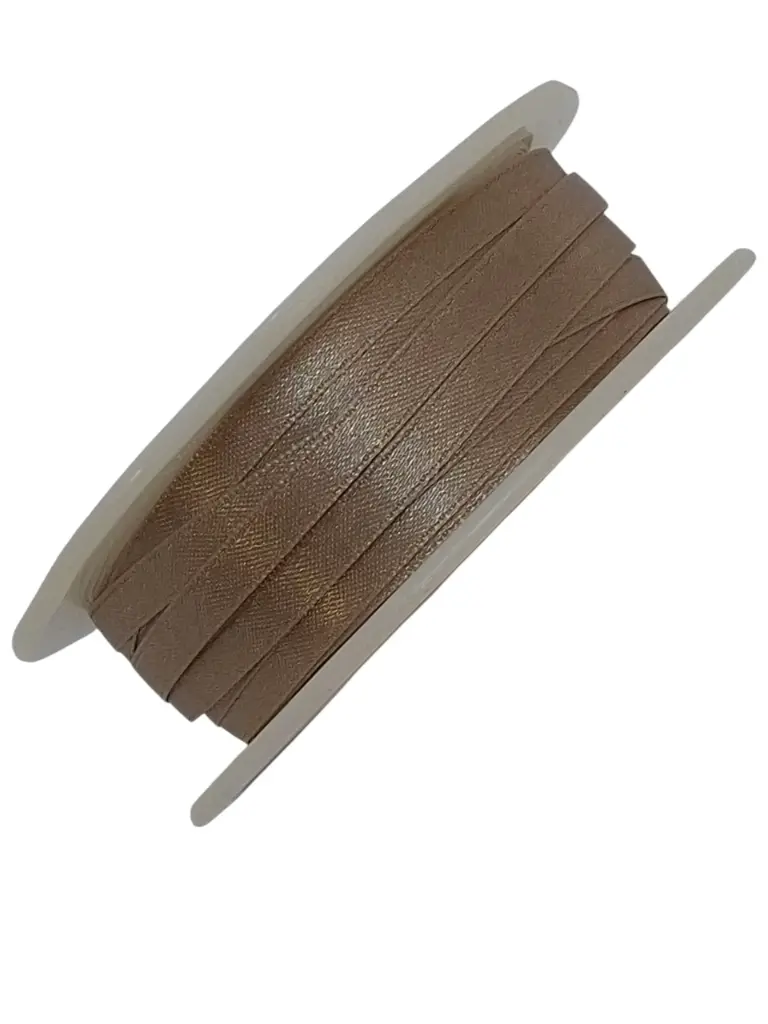 Satijnlint Dubbelsatijn Antennelint 702 Zand 6 mm rol 50 meter