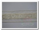 Embroidered Hearts lint Ivory 38 mm per meter