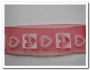 Lint met draad Love Rood per meter