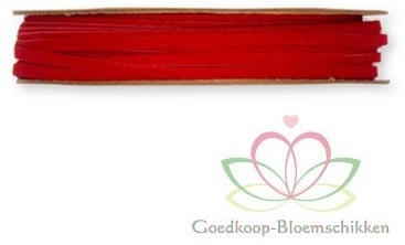 Koord Leder Rood 3 mm rol 10 meter