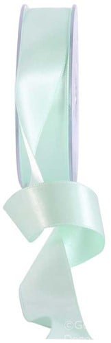 Dubbelsatijn lint Mintgroen 25 mm rol 20 meter