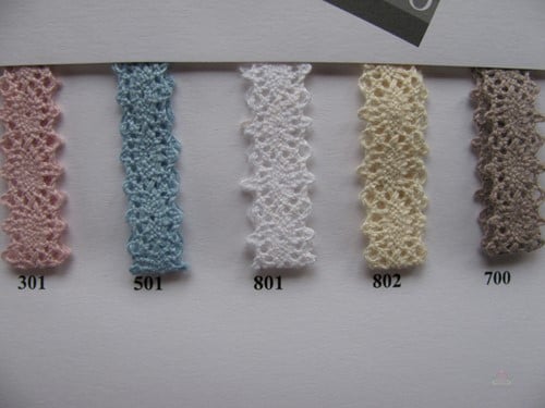 Brocante Gehaakt Kant 700 Taupe 12mm rol 15 meter