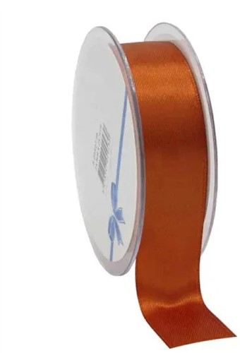 Dubbelsatijn lint Koper 38 mm rol 25 meter