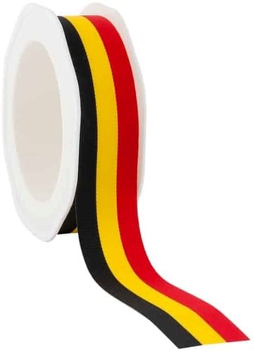 Lint Belgische Vlag 25 mm rol 20 meter