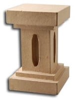 Papiermaché Zuil Vierkant 21 cm