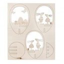 Houten Steekdeel Paasvrienden Naturel 10 cm 5‑delig zakje 1 set excl. ei