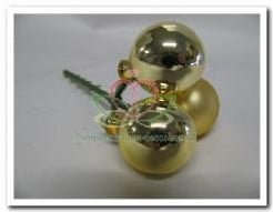 Kerstballen op steker Goud 25 mm 3 stuks