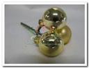 Kerstballen op steker Goud 25 mm 3 stuks