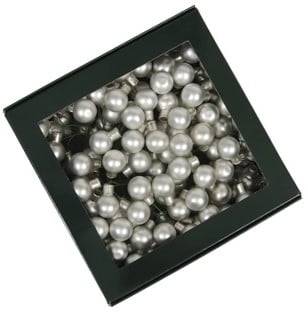 Balletjes op draad Zilver mat 2 cm doos 144 stuks