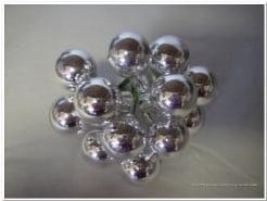 Balletjes op draad Zilver glans 2 cm doos 144 stuks