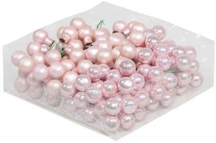 Balletjes op draad Poeder Roze Powder Pink combi 2 cm doos 144 stuks