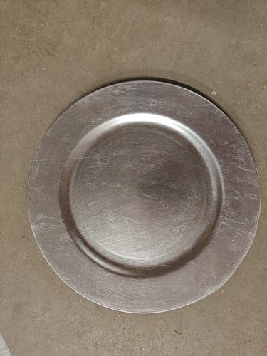 Onderbord Rond Zilver 28 cm