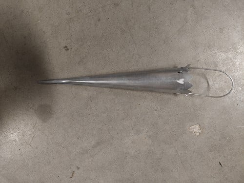 Koker Conisch waxinehouder Hartjes met handvat per stuk Ø24,5 cm