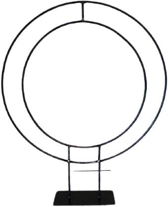 Metalen frame Zwaar Dubbel ring R50+R40 op plaat