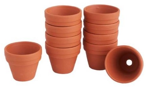 Terracotta Potjes Binnenmaat 5 cm doos 10 stuks