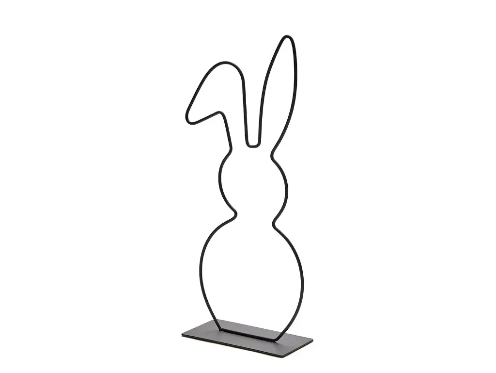 Metalen Frame Haas hangend oor op voet Zwart 40 cm