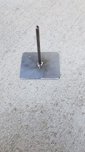 Metaalstaander Harlekijn middel standaard 1 pin 15x15x40 cm