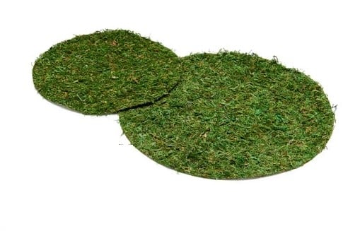 Mosmat Asia Mos Placemat Kunstmos Rond 58 cm per stuk rechts op foto