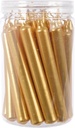 Kaarsen Dinner Wax Kort Dun Metallic Goud 10,5 cm Ø1,3 koker 22 stuks