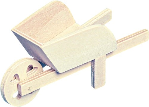 Houten kruiwagen 12 cm