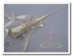 Luxe Satijnkoker met zuignap Champagne