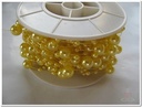 Parelketting Parelguirlande Goudgeel 3+8 mm rol 10 meter