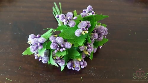 Besjes blad meeldraden Frosted Paars bundel 10 stuks