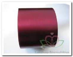 Bedrukt lint Met liefde gegeven Donkerrood met Lila opdruk 70 mm 80 cm