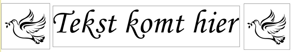 Bedrukt lint Duif met takje Zachtgroen met Gouden opdruk 70 mm 80 cm