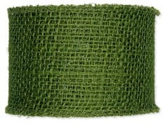 Jute band breed dik Mosgroen 8 cm 10 meter