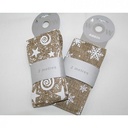 Jute band Winterse opdruk Sneeuwvlok 60 mm 200 cm