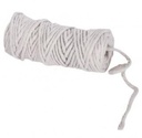 Jute dik 6 draads Wit macrame koord 6 mm rol 35 meter