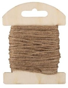 Jute koord op houten kaart Zand 1,5 mm 10 meter