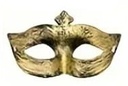 Venetiaans masker Goud Kroondesign per stuk