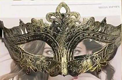 Venetiaans masker Goud Fantasieontwerp per stuk