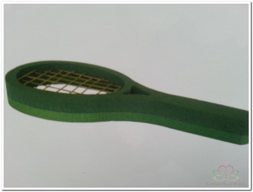 Tennisracket steekschuimvorm 3D oase voor verse bloemen