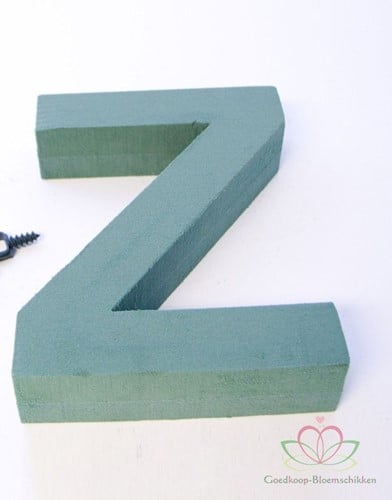 Letter Z 30 x 20 cm steekschuimvorm oase voor verse bloemen