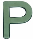 Letter P 30 x 20 cm Premier met Plastic bodem steekschuimvorm oase voor verse bloemen past NIET op frame