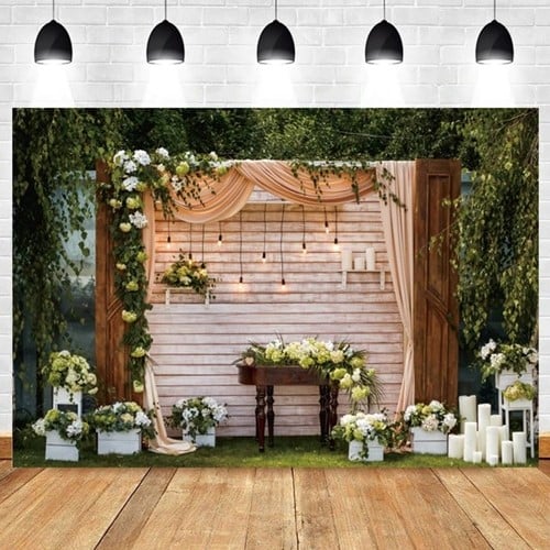 Backdrop Flowerwall polyester 300x200 cm