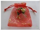 Cadeauzakje giftbag Organza Luxerood Corsage 9x13 cm