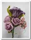 Corsage Roos Lila gemel. CPR102 Maatwerk